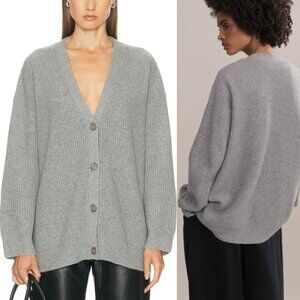 Jenni Kayne Cashmere Cocoon Cardigan Sweater Heather Grey Medium